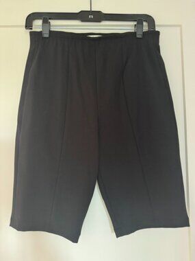 Tibi size 8 black "biking" shorts